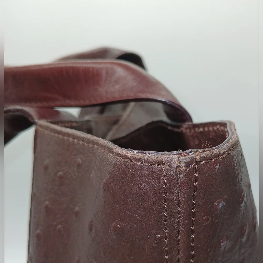 Diane von Furstenberg Leather Ostrich Embossed Addison Tote​​